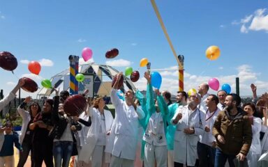 video suelta de globos hospital deoctrubre
