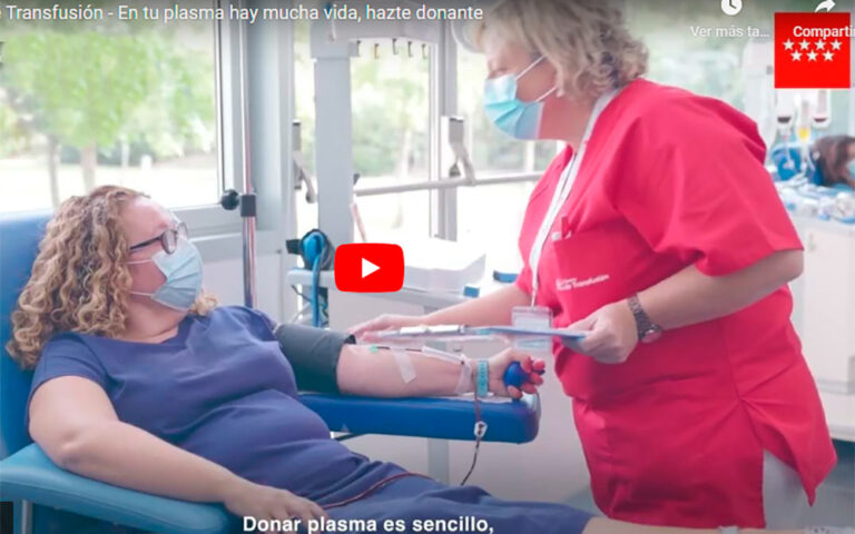 centro de transfusion madrid salud video donar plasma