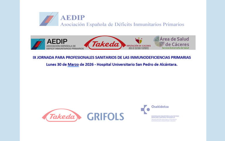 jornada ix profesionales sanitarios inmunodeficiencias primarias