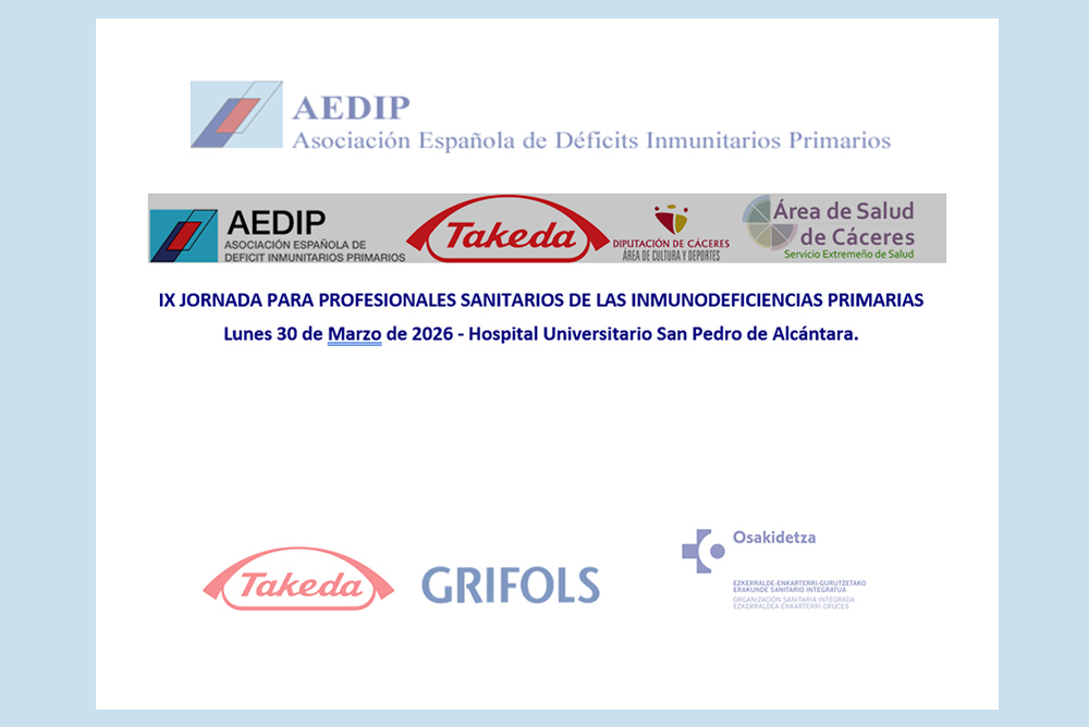 jornada ix profesionales sanitarios inmunodeficiencias primarias