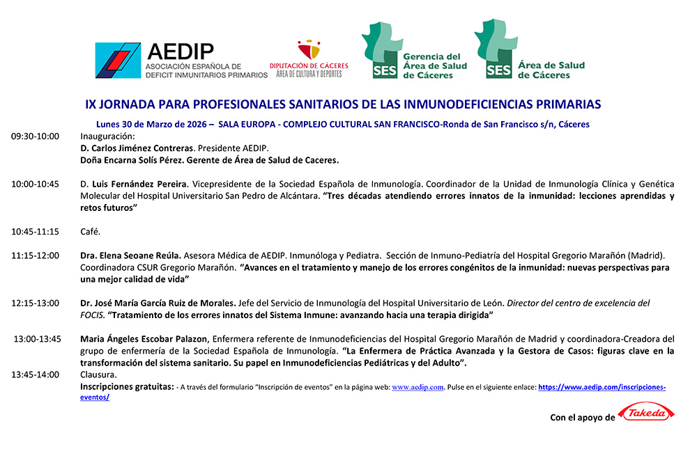 programa aedip caceres jornadas marzo